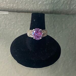 Silver with Purple Stone Ring